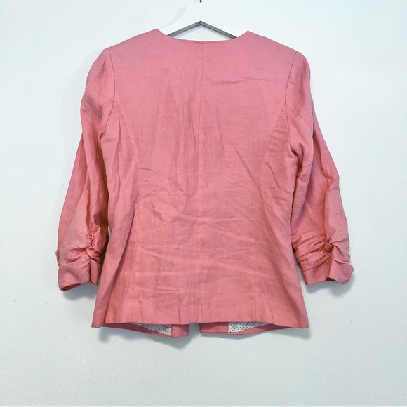Gibson Coral Pink Linen Blazer size large - Picture 2 of 3